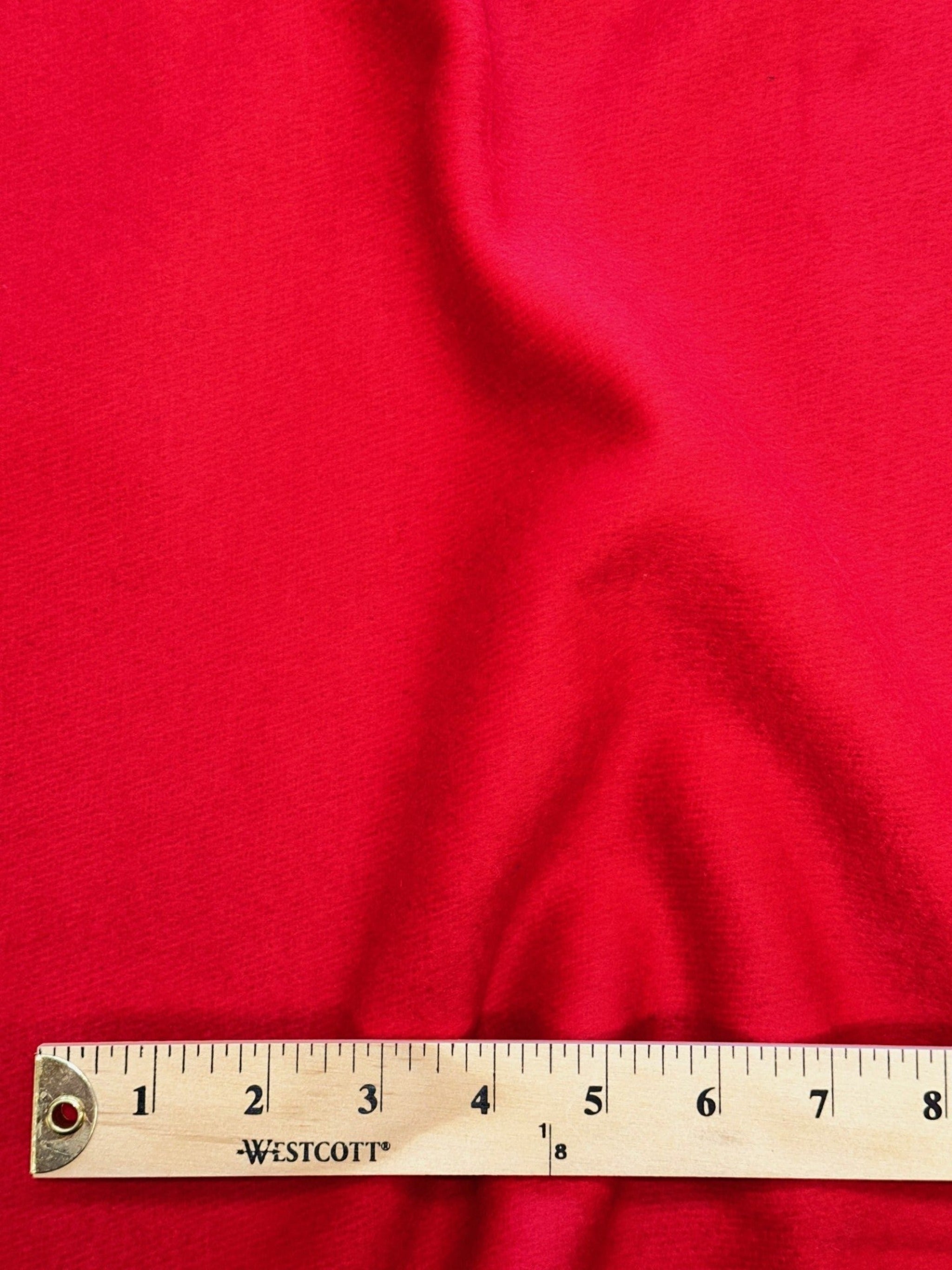 Red Melton Wool Blend 50 Wool 50 Poly Americana Fabrics 0438