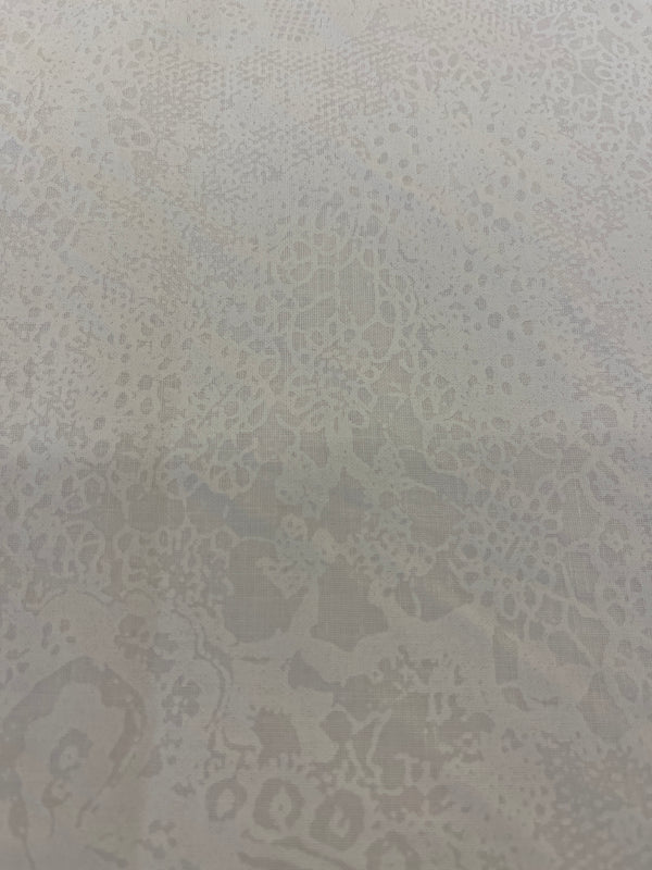 White on white lace(E)  print quilt backing.  108” wide, 100% cotton and $9.99 per yd.