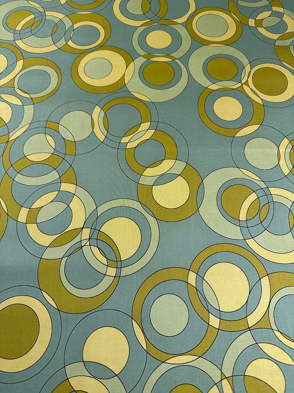 Andover Fabrics - Astrologika - Green & Gold Circles - Cotton Fabric - 44/45" Wide - 100% Cotton