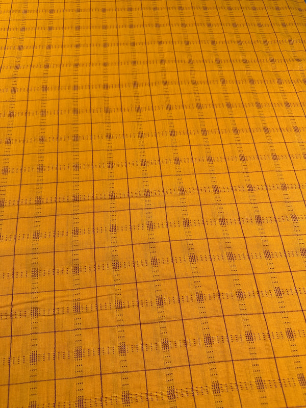 Andover Fabrics - Butterscotch Pattern Plaid Woven Yarn - Cotton Fabric - 44/45" Wide - 100% Cotton