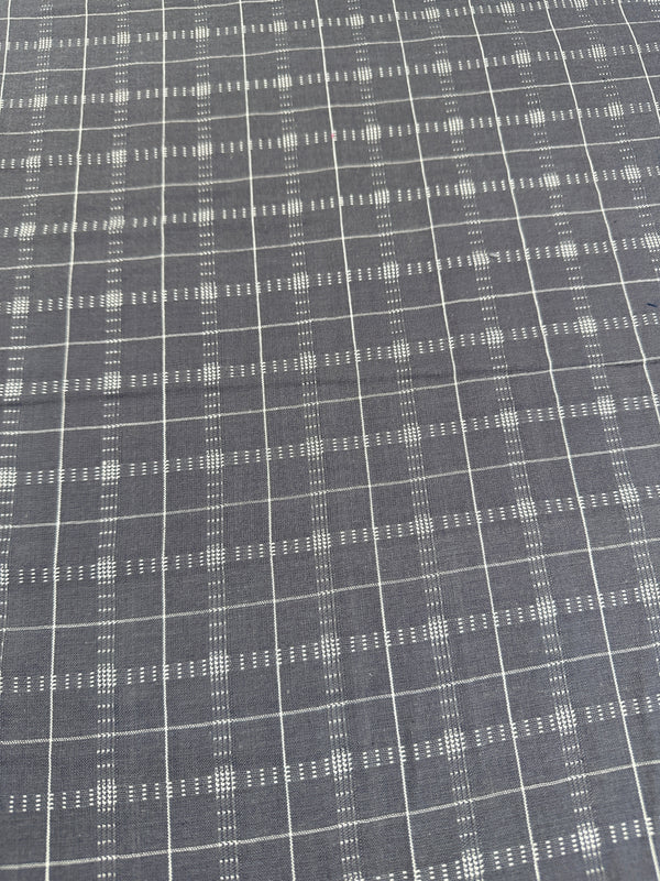 Andover Fabrics - BluGray Pattern Plaid Woven Yarn - Cotton Fabric - 44/45" Wide - 100% Cotton