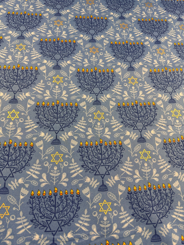 Andover Fabric - Hanukkah Print - Cotton Fabric - 44/45" Wide - 100% Cotton