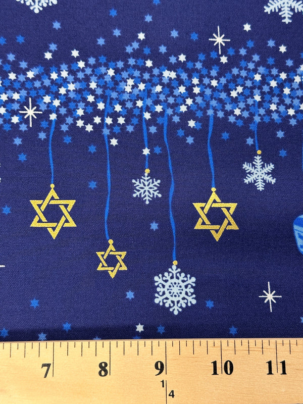 Andover Fabric - Hanukkah Print - Cotton Fabric - 44/45" Wide - 100% Cotton