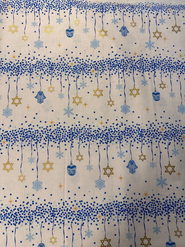 Andover Fabric - Hanukkah Print - Cotton Fabric - 44/45" Wide - 100% Cotton