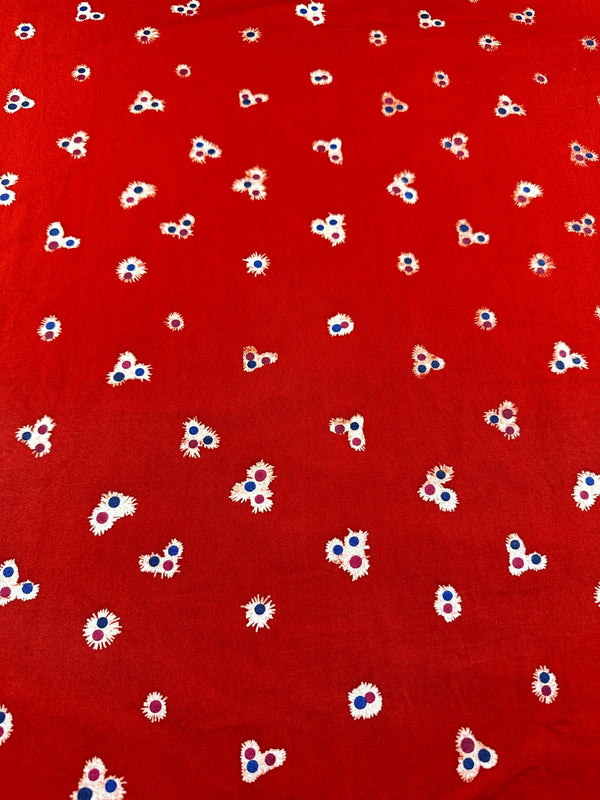 At The Pier Red Batik Cotton - 44/45" Wide - 100% Cotton Fabric