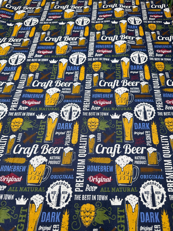 Beer Me - Cotton Fabric - 44/45" Wide - 100% Cotton - sec5