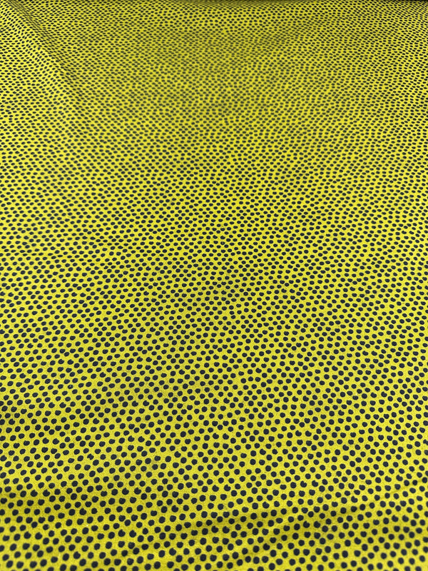 Black Dots on Green Cotton Fabric - 44/45" Wide - 100% Cotton - AI2