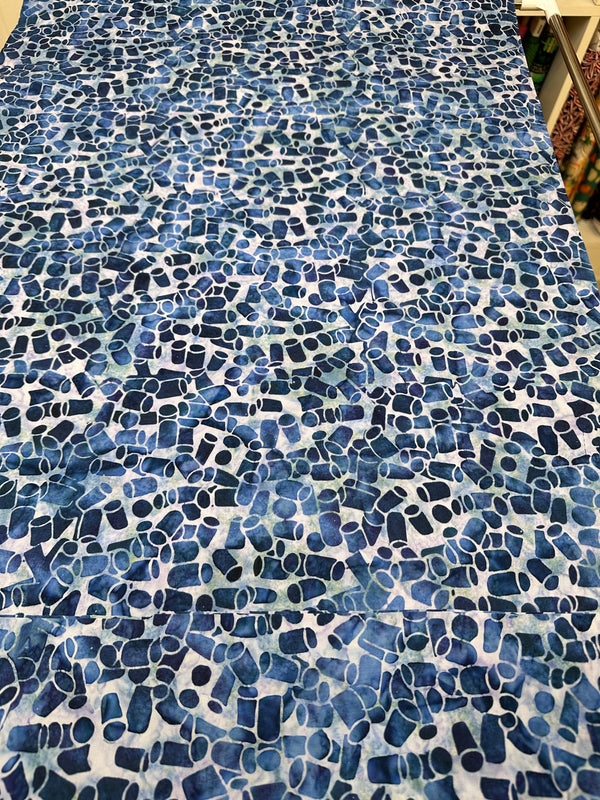 Blanket Blue Batik Cotton - 44/45" Wide - 100% Cotton - sec.8