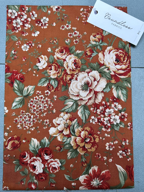 Boundless Fabrics - Mountain Floral - 1 yard Pre-Cut - 44/45" Wide - 100% Cotton