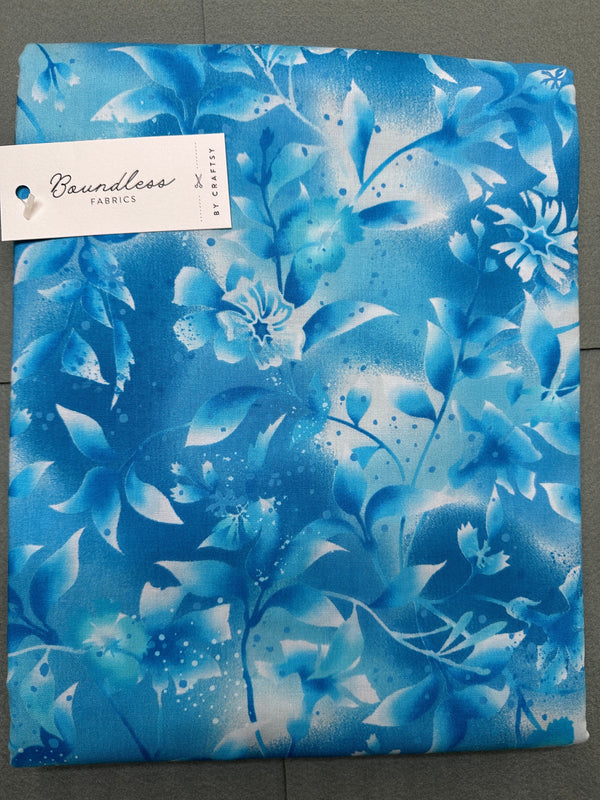 Boundless Fabrics - Frozen Floral - 4 yard Pre-Cut - 44/45" Wide - 100% Cotton