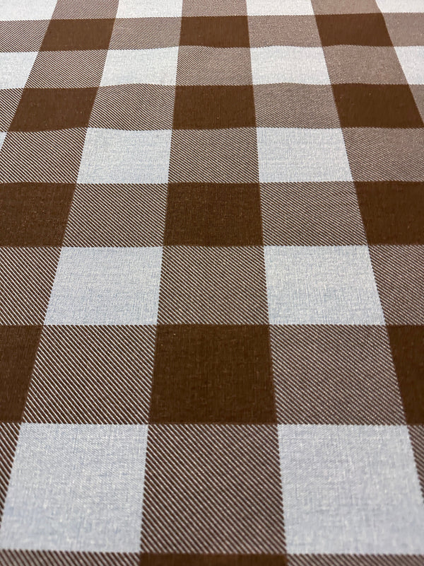 Buffalo Check Brown - Upholstery Fabric - 56" Wide