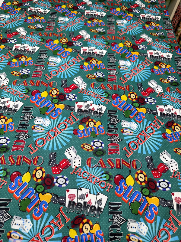 Casino Time - Cotton Fabric - 44/45" Wide - 100% Cotton sec7