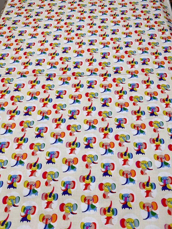 Colorful Elephants - 44/45" Wide - 100% Cotton sec ST