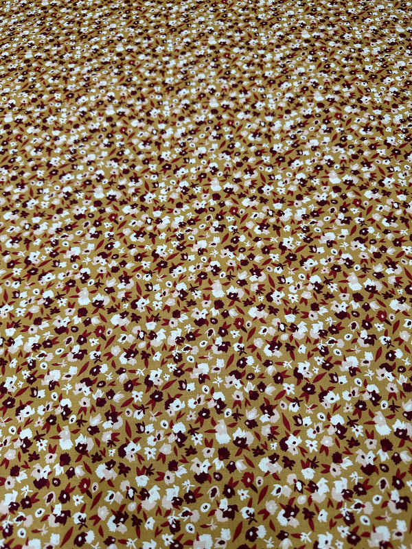 Crazy Floral Tan & Brown Cotton - 44/45" Wide - 100% Cotton sec ST