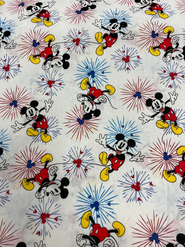 Patriotic fireworks-100% cotton, 44” wide.