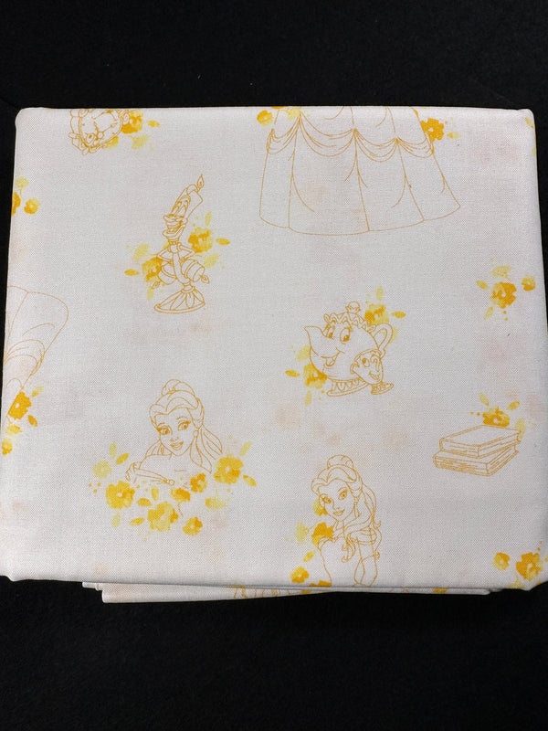 Disney - Beauty and the Beast Cotton Fabric - 2 Yard Precut $5.98 each - 100% Cotton Fabric