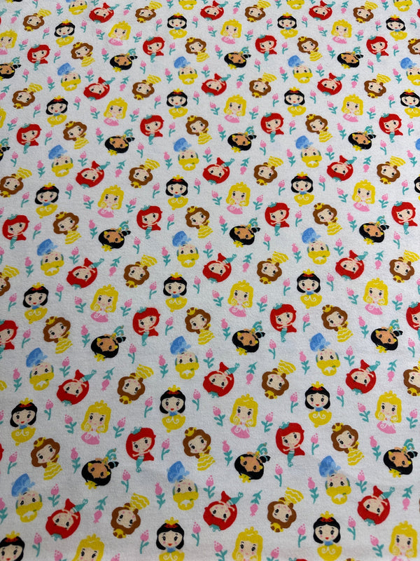 Disney Princesses - Cotton Flannel Fabric -  44/45" Wide - 100% Cotton