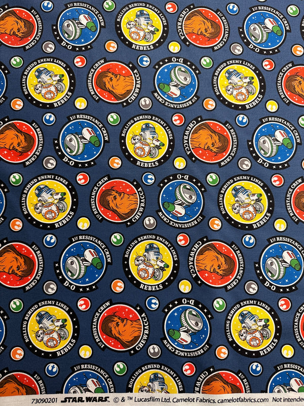 Disney Star Wars - Cotton Fabric - 44/45" Wide - 100% Cotton