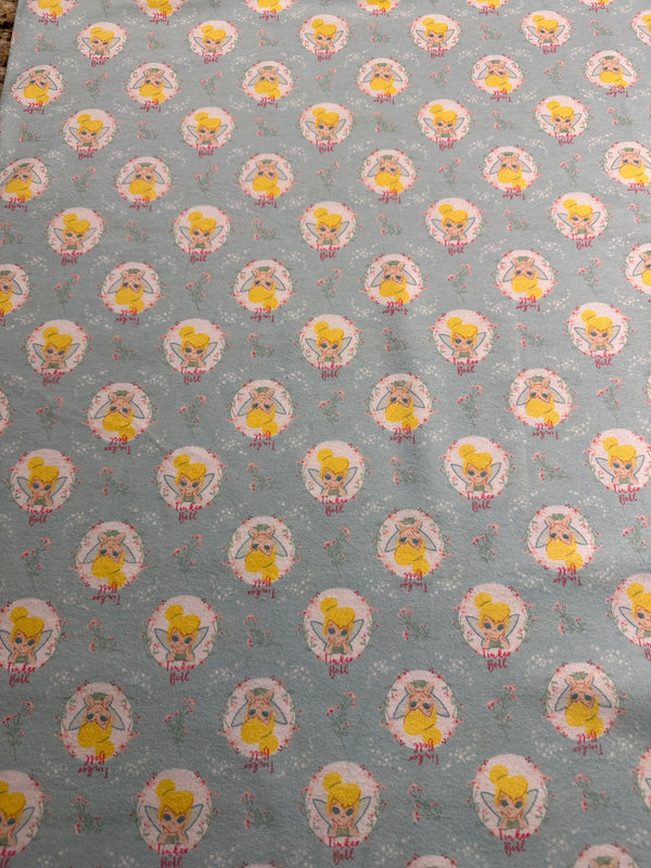 Disney Tinker Bell - Cotton Flannel Fabric -  44/45" Wide - 100% Cotton