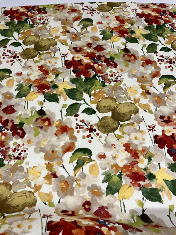 Swavelle/mill creek twillingate-parasite.    100% cotton, 54” wide, grade 1 and $4.99 per yd.