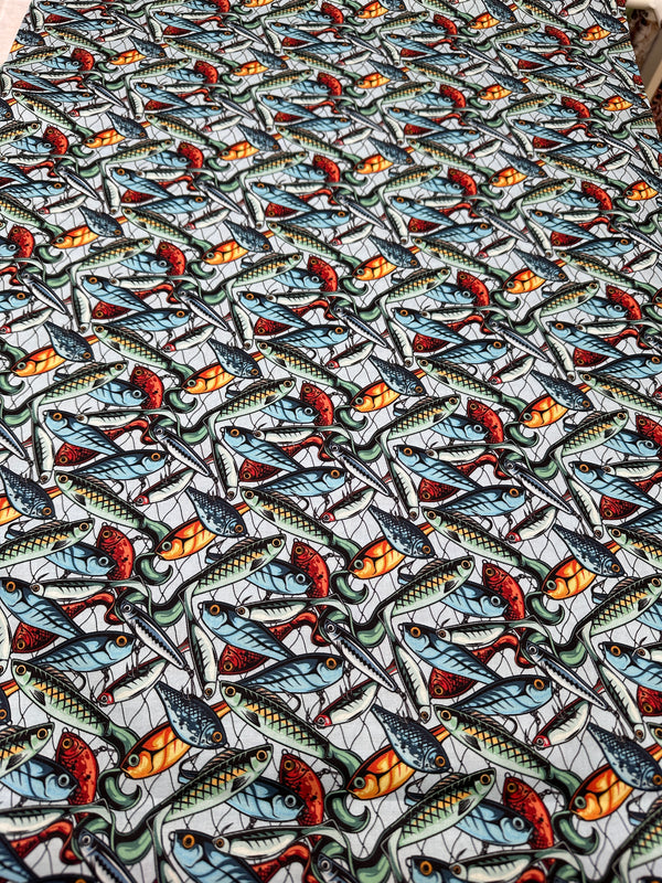 Fishing Lures - Cotton Fabric - 44/45" Wide - 100% Cotton - sec5