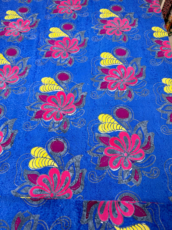 Flower Power Batik Cotton - 44/45" Wide - 100% Cotton - sec.8