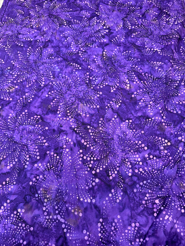 Flowers of Stars Batik Cotton - 44/45" Wide - 100% Cotton - sec.6
