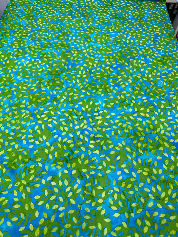 Green Leaves Batik Cotton - 44/45" Wide - 100% Cotton - sec.6