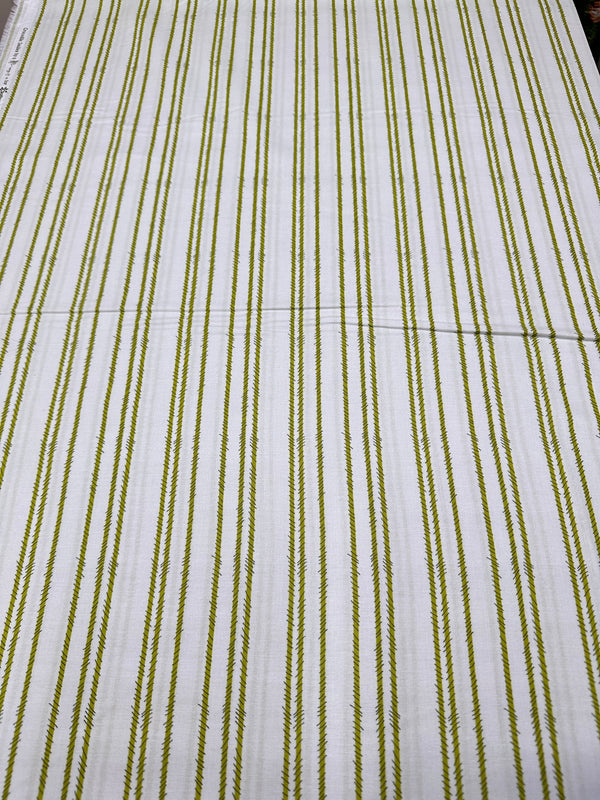 Green Striped Cotton - 44/45" Wide - 100% Cotton sec ST