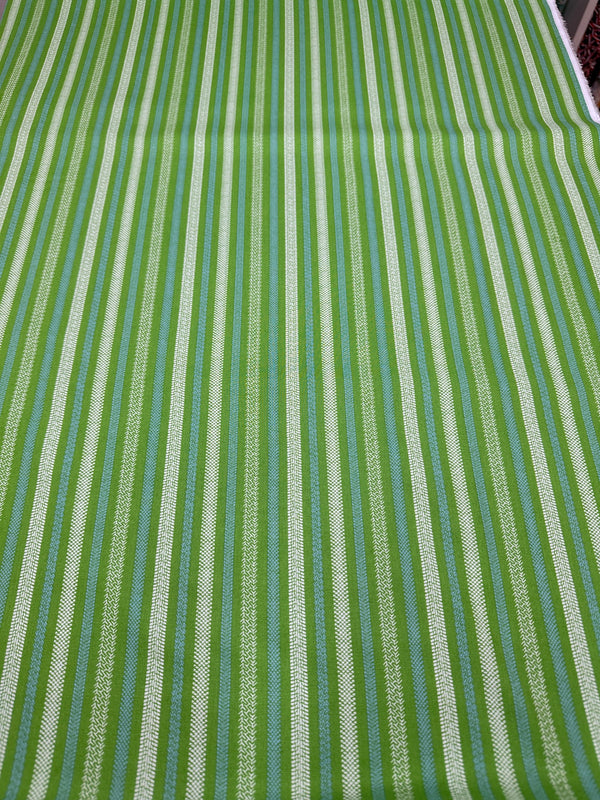 Green Stripes - Cotton Fabric - 44/45" Wide - 100% Cotton sec7