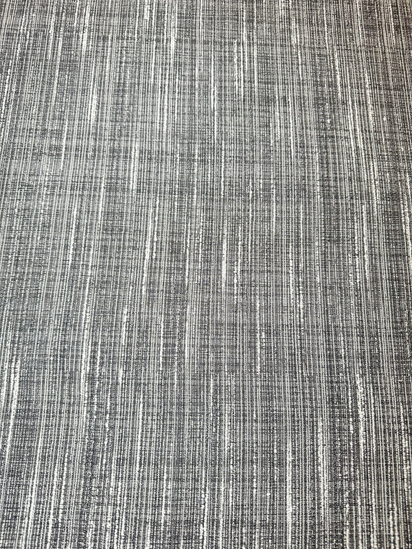 Hamrick Upholstery Fabric - Smoke Gray White Chords - 56" Wide