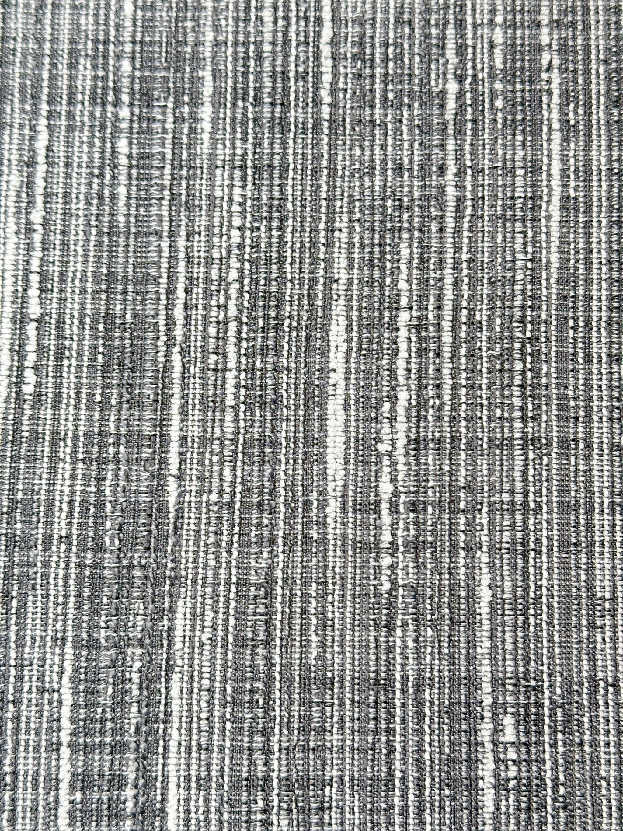 Hamrick Upholstery Fabric Smoke Gray White Chords 56" Wide