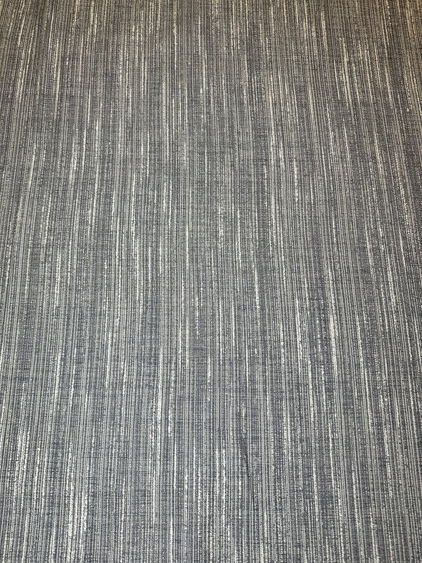 Hamrick Upholstery Fabric - Steel Blue White Chords - 56" Wide