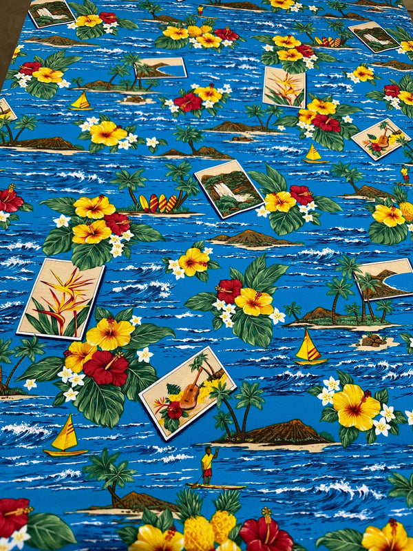 Hawaiian Shirt Pattern - Quilting Fabric - 44/45" Wide - 100% Cotton - Sec 1