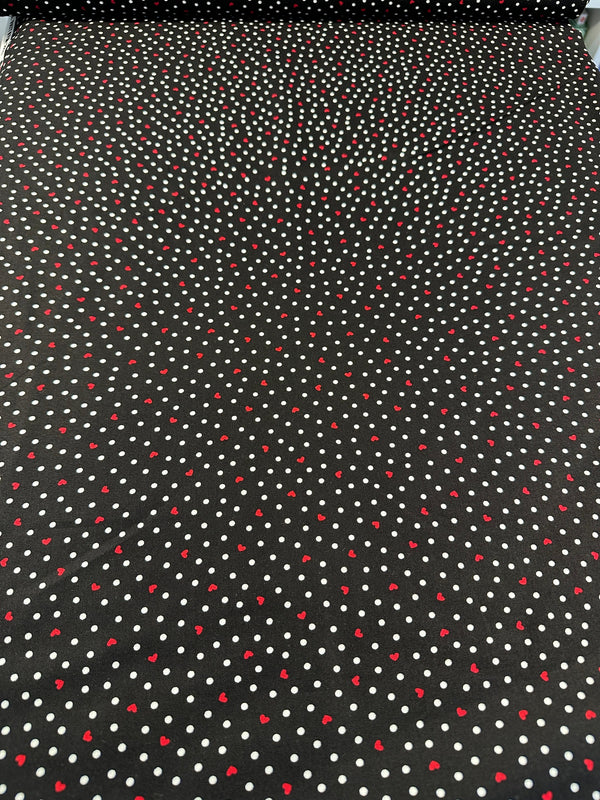 Hearts & Dots - Cotton Fabric - 44/45" Wide - 100% Cotton AI2