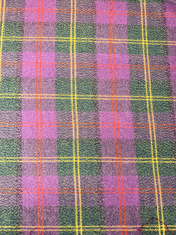 Highland Mist Tartan Melton Wool Blend - 50% Wool 50% Poly