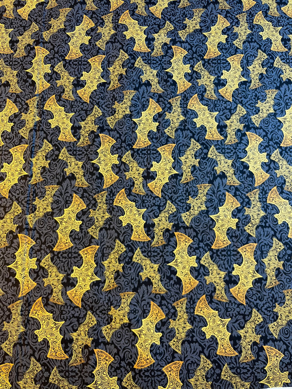Andover Fabrics-Mystery Manor-cotton fabrics-44/45” wide-100%cotton-black/gold