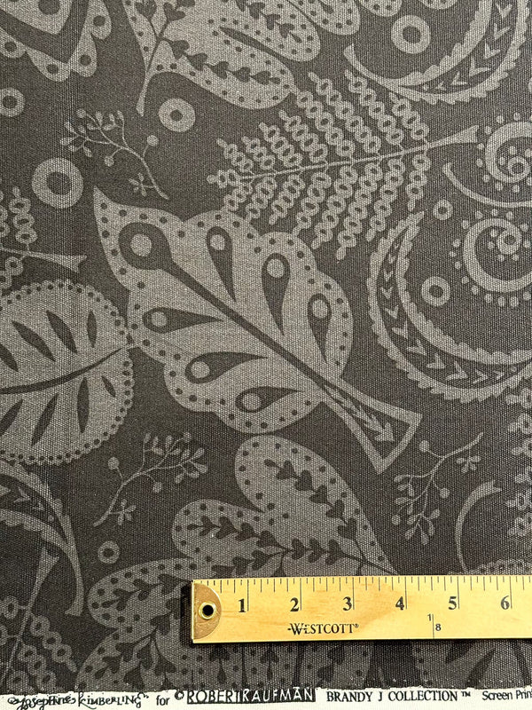 Black Cotton Print - Robert Kaufman Randy K Collection - 56" Wide