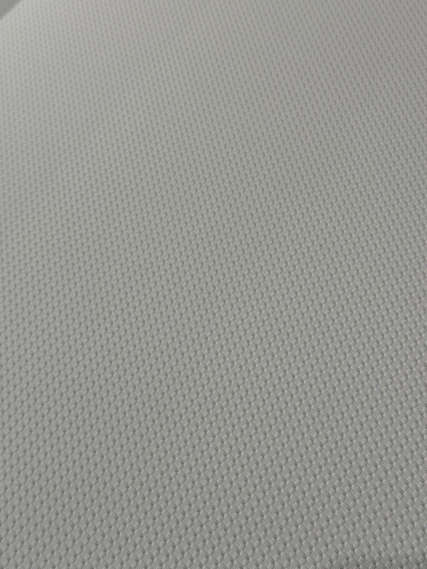 White Basket Weave Pattern Vinyl Fabric