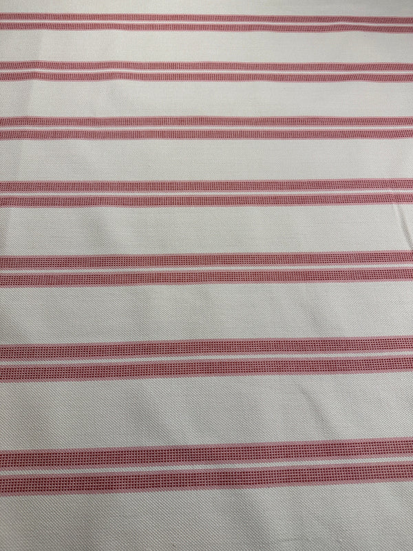 Laura & Kiran - Antigua Stripe - Coral - Upholstery - Cotton Fabric - 54/56" Wide - 100% Cotton