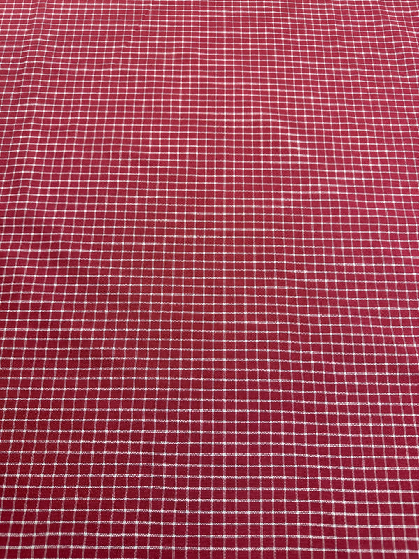 Laura & Kiran - Grid Check - French Rose - Upholstery - Cotton Fabric - 54/56" Wide - 100% Cotton