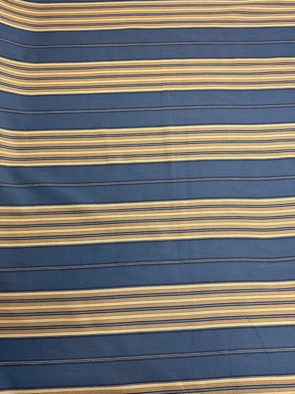 Laura & Kiran - Harbor Stripe - Blue - Upholstery - Cotton Fabric - 54/56" Wide - 100% Cotton
