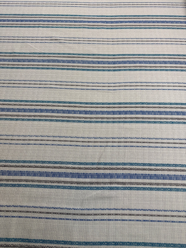 Laura & Kiran - Lisbon Stripe - Teal - Upholstery - Cotton Fabric - 54/56" Wide - 100% Cotton