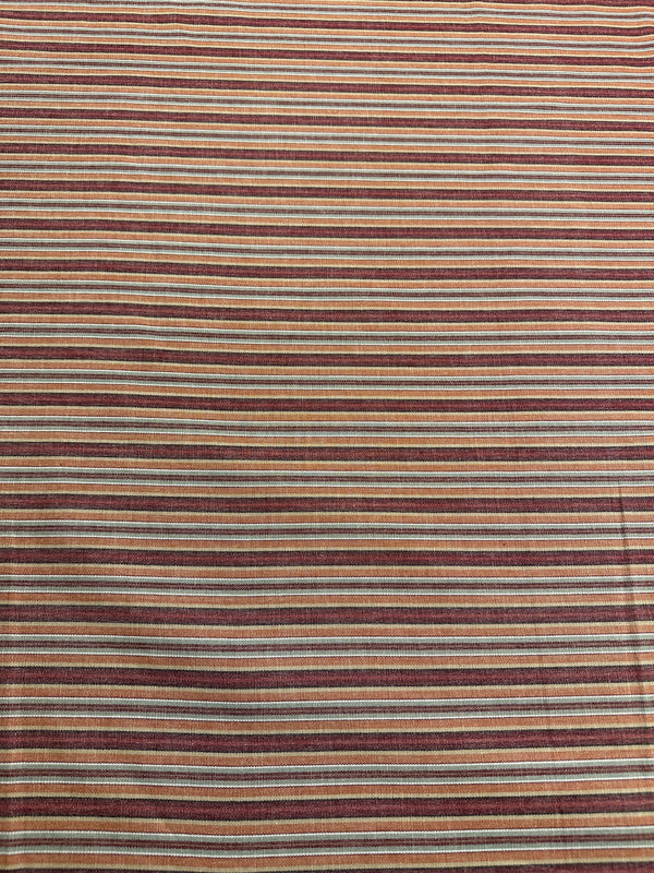 Laura & Kiran - Napa Stripe - Rust - Upholstery - Cotton Fabric - 54/56" Wide - 100% Cotton