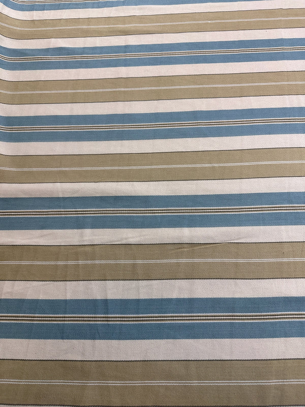 Laura & Kiran - Sapphire Stripe - Upholstery - Cotton Fabric - 54/56" Wide - 100% Cotton