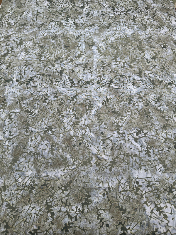 Leaves of Gray Negative Batik Cotton - 44/45" Wide - 100% Cotton sec4