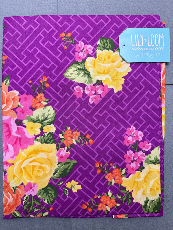 Lily & Loom Fabrics - Banquet Grapeade - 1 yard Pre-Cut - 44/45" Wide - 100% Cotton