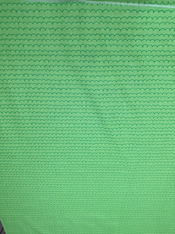 MMMM on Green Cotton - 44/45" Wide - 100% Cotton sec ST