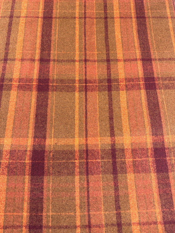 Glen Affric Plaid - Melton Wool Blend - 58" Wide - 50% Wool 50% Poly