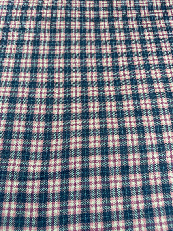 Checkered - Melton Wool Blend - 58" Wide - 50% Wool 50% Poly